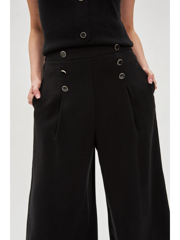 Moodo Черни панталонки-пола с копчета Moodo