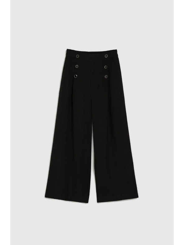 Moodo Черни панталонки-пола с копчета Moodo