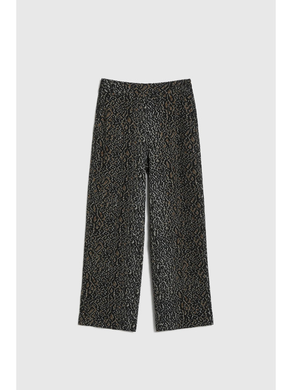 Moodo Черни панталони с леопардов десен Moodo