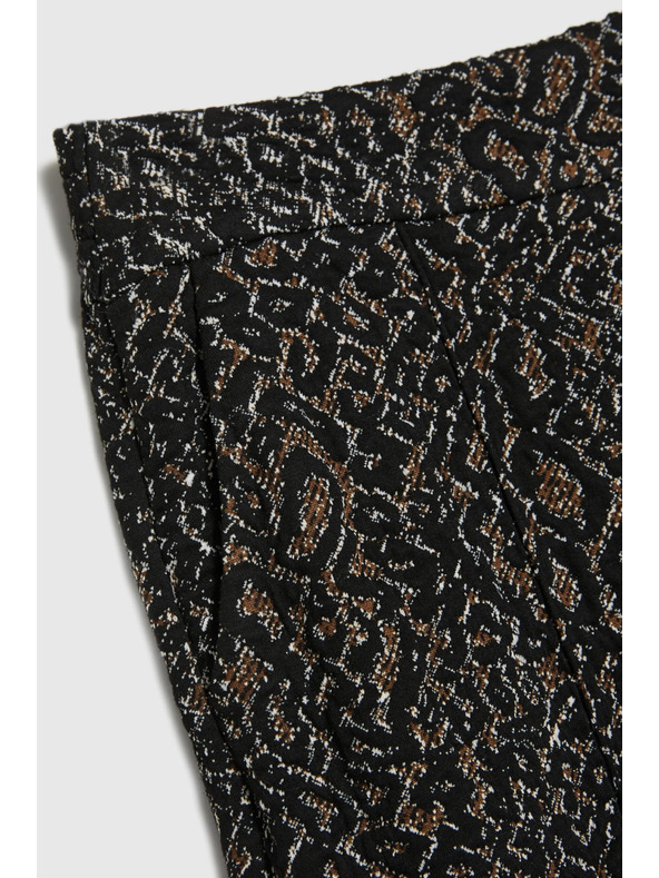 Moodo Черни панталони с леопардов десен Moodo