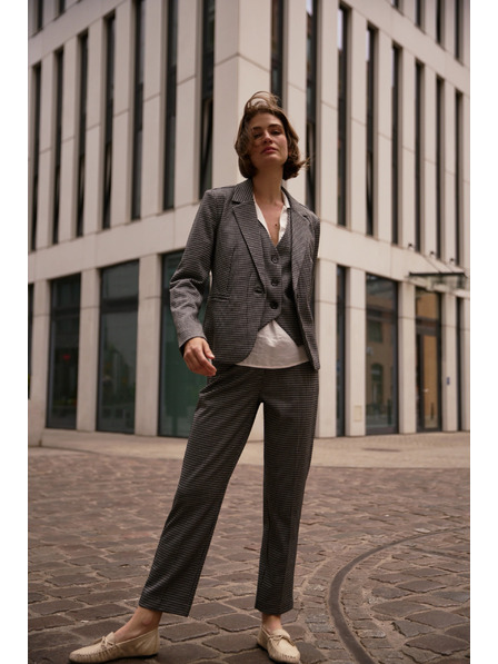 Moodo Сиви панталони с пепит десен Moodo