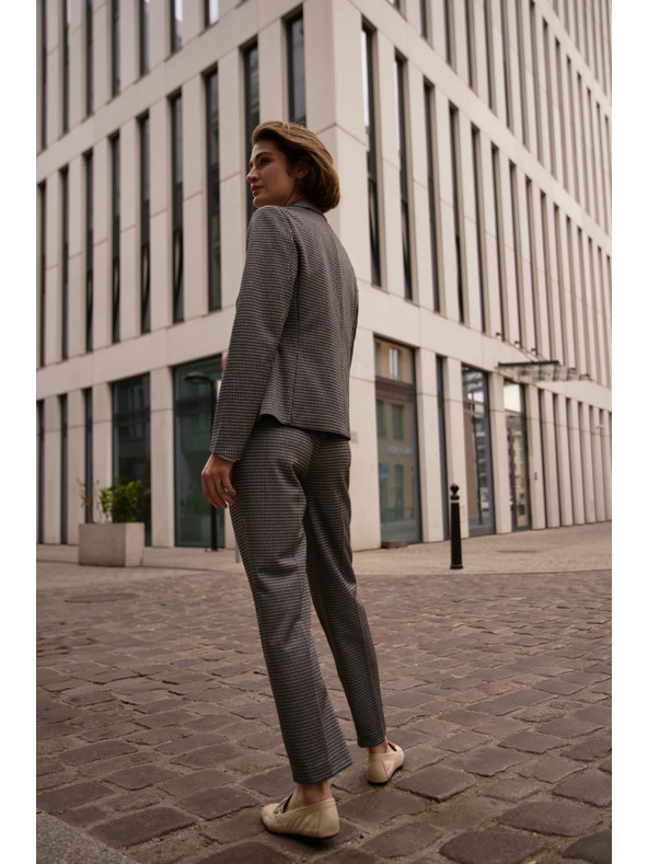 Moodo Сиви панталони с пепит десен Moodo