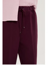 Moodo Бордо панталони с текстура и прави крачоли Moodo
