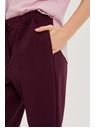 Moodo Бордо панталони с текстура и прави крачоли Moodo