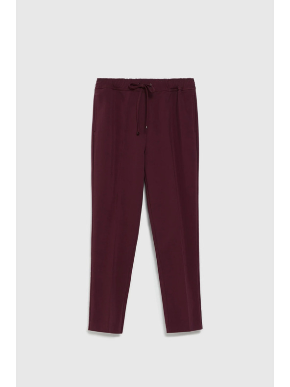 Moodo Бордо панталони с текстура и прави крачоли Moodo
