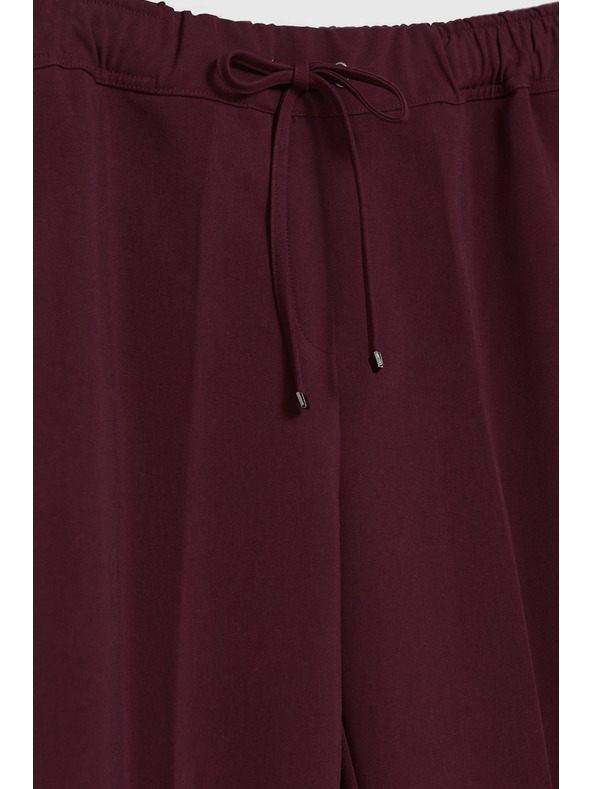 Moodo Бордо панталони с текстура и прави крачоли Moodo
