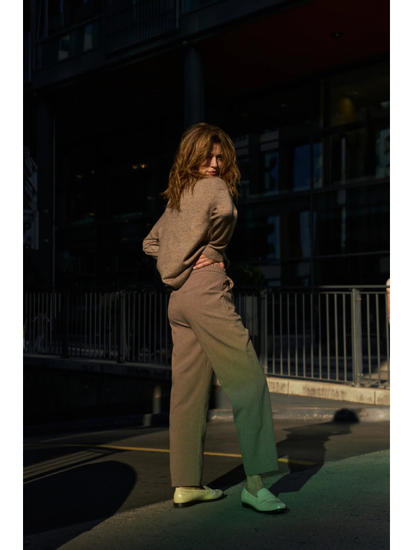 Moodo Кафяви цигарени панталони Moodo