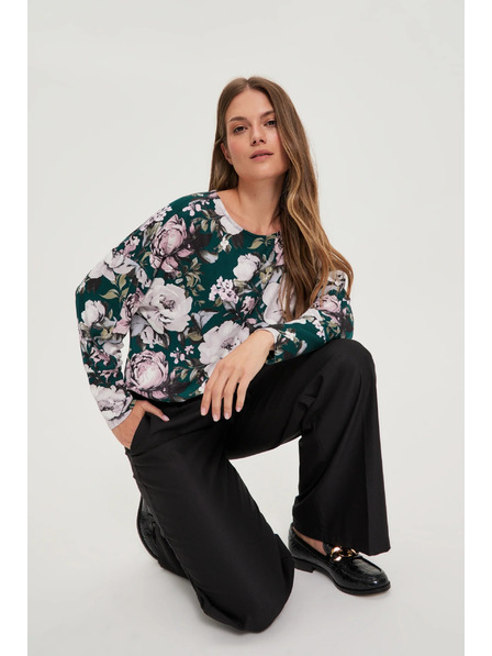 Moodo Черни панталони с широки крачоли Moodo