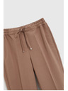 Moodo Тъмнобежови панталони със структура и прави крачоли Moodo