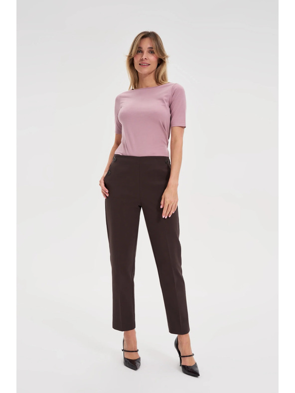 Moodo Кафяви цигарени панталони Moodo