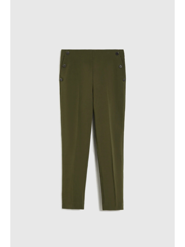 Moodo Тъмнооливови цигарени панталони Moodo