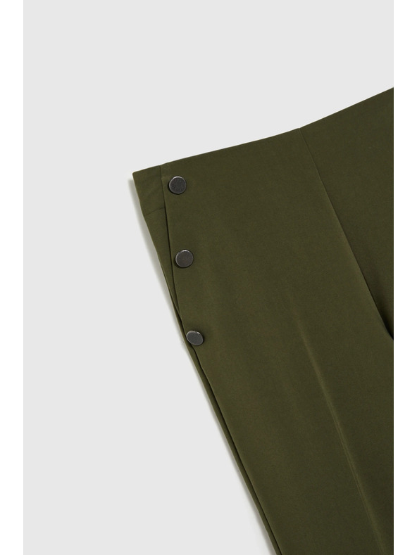 Moodo Тъмнооливови цигарени панталони Moodo