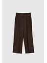 Moodo Кафяви панталони със структура и колан Moodo