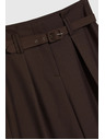 Moodo Кафяви панталони със структура и колан Moodo