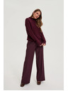 Moodo Бордо панталони със структура и колан Moodo
