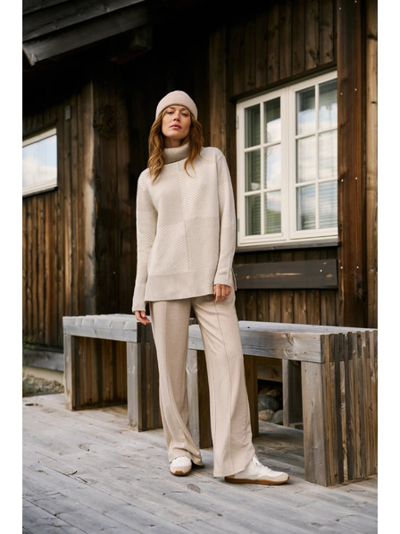 Moodo Бежови широки панталони Moodo