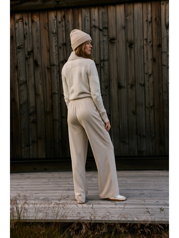 Moodo Бежови широки панталони Moodo