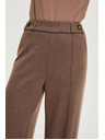 Moodo Кафяви панталони с широки крачоли Moodo