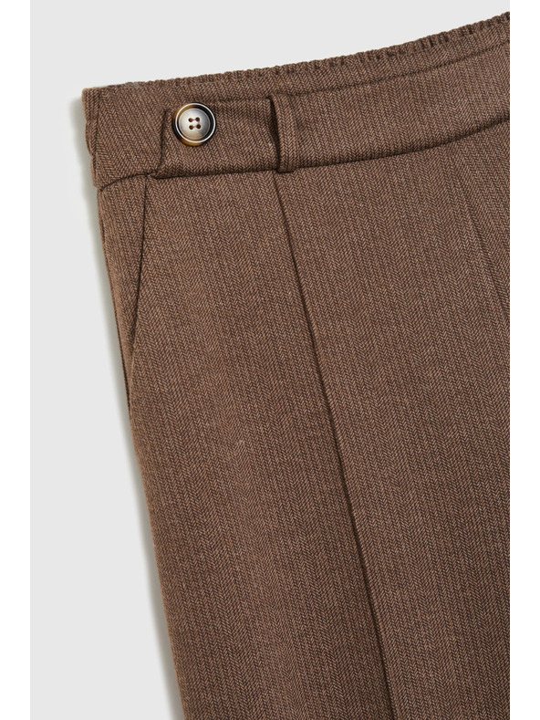 Moodo Кафяви панталони с широки крачоли Moodo