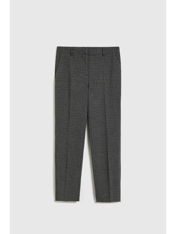 Moodo Графитни панталони с десен рибена кост Moodo