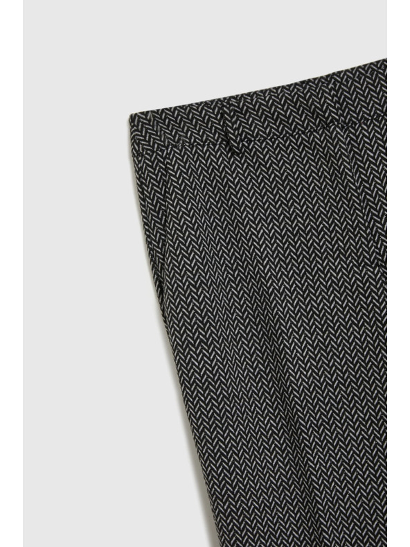 Moodo Графитни панталони с десен рибена кост Moodo