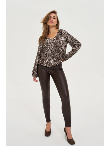 Moodo Вакс панталони кафяви Moodo