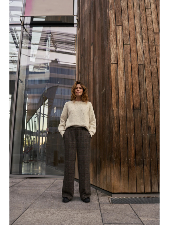 Moodo Кафяви каре панталони Moodo