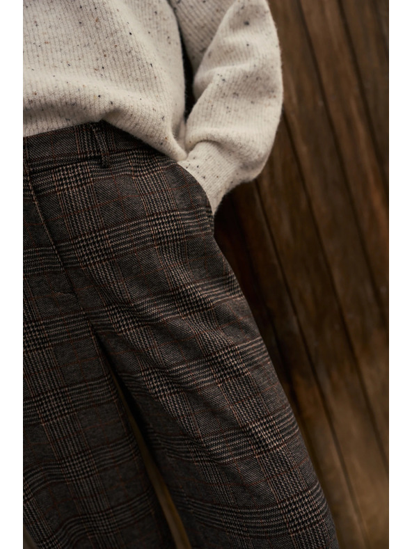 Moodo Кафяви каре панталони Moodo