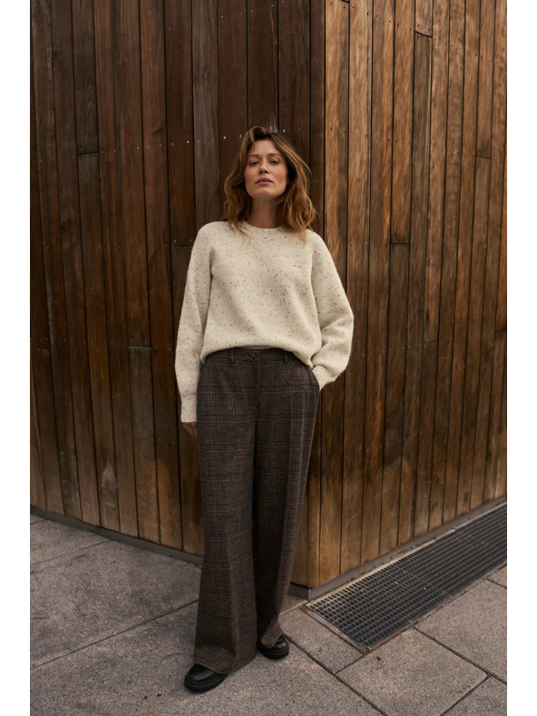 Moodo Кафяви каре панталони Moodo