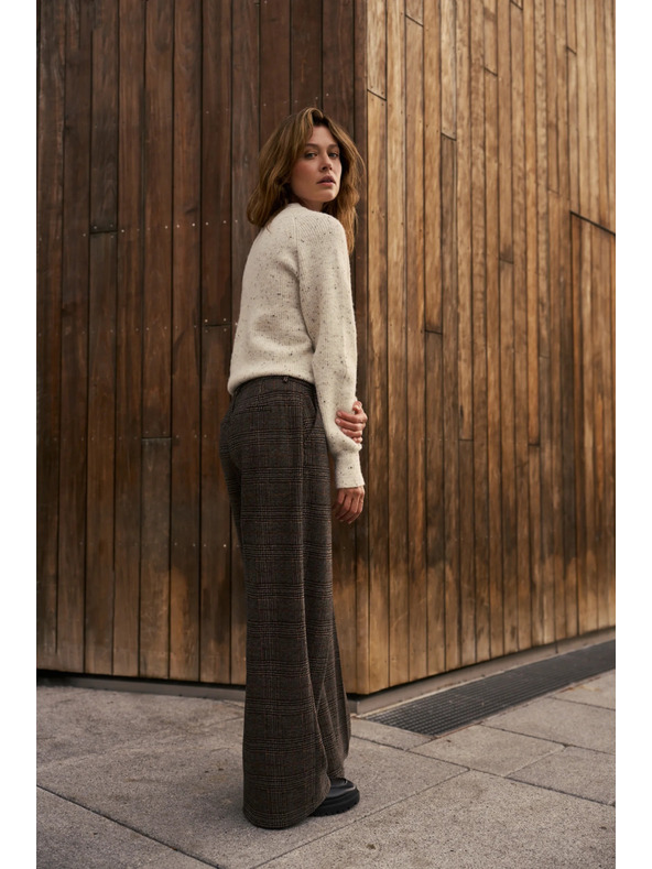 Moodo Кафяви каре панталони Moodo