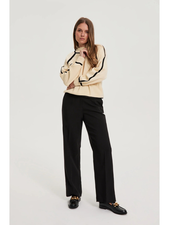 Moodo Черни панталони с колан Moodo