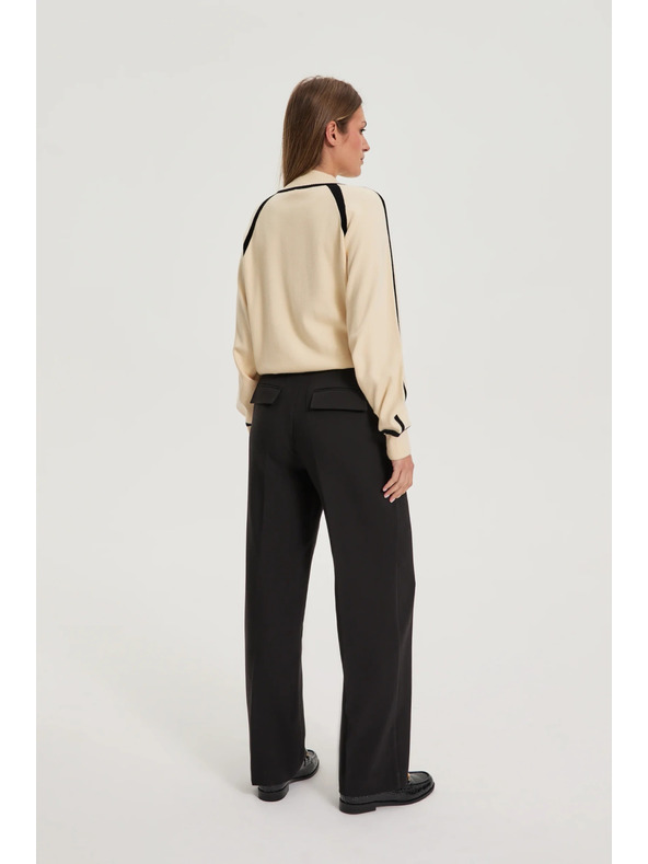 Moodo Черни панталони с колан Moodo