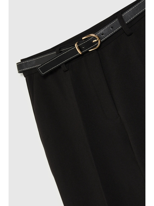 Moodo Черни панталони с колан Moodo