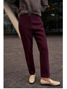 Moodo Гладки панталони бордо Moodo