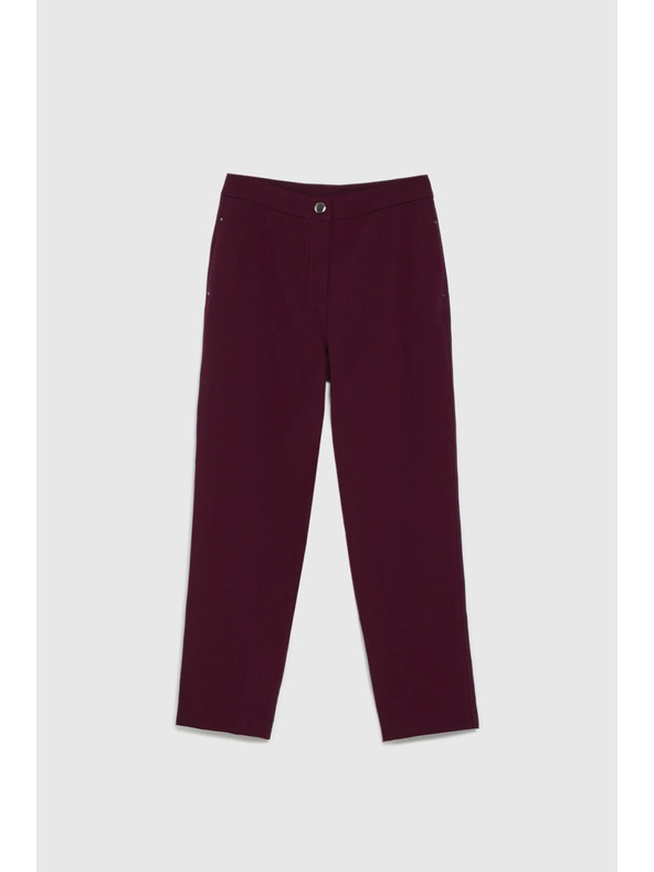 Moodo Гладки панталони бордо Moodo