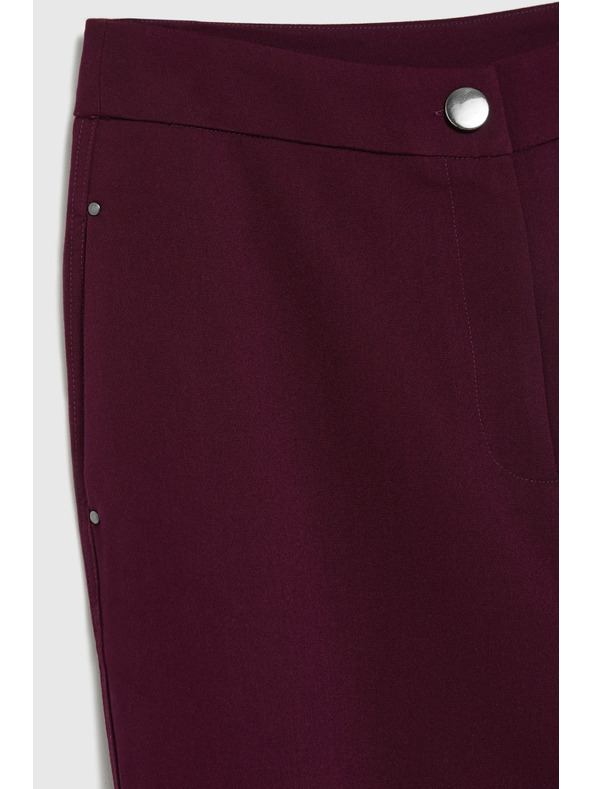 Moodo Гладки панталони бордо Moodo