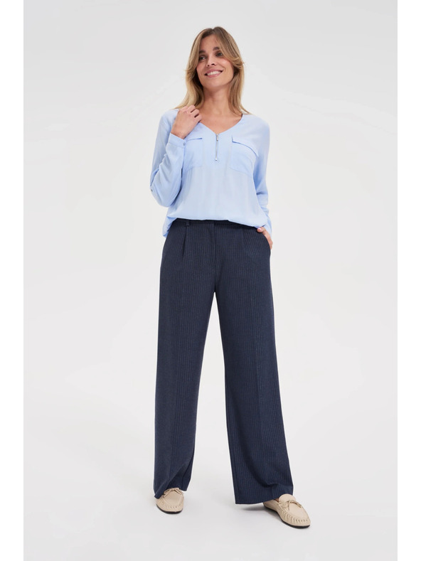 Moodo Тъмносини райета панталони Moodo