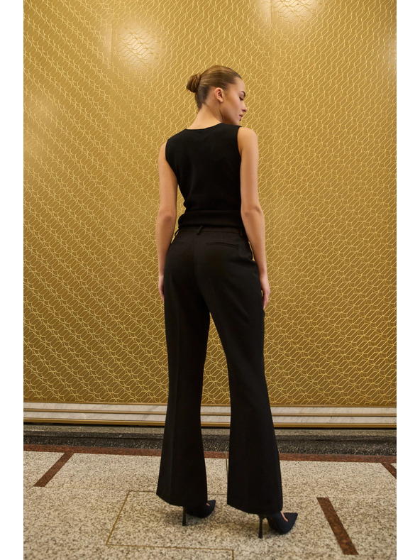 Moodo Черни разкроени панталони Moodo