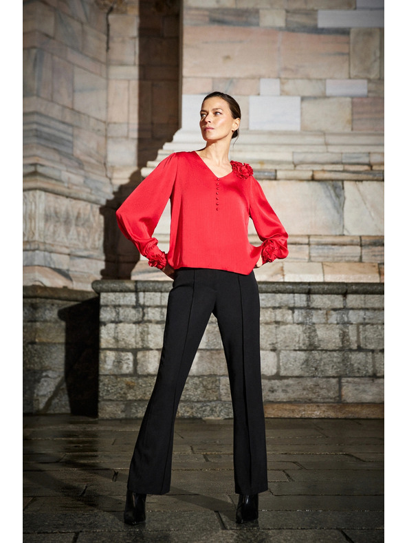 Moodo Черни разкроени панталони Moodo