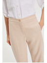Moodo Гладки панталони бежови Moodo