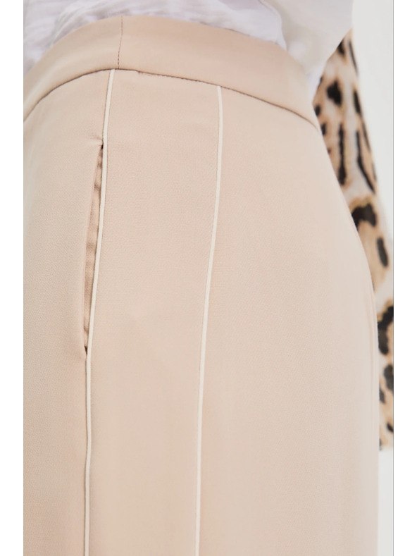 Moodo Гладки панталони бежови Moodo