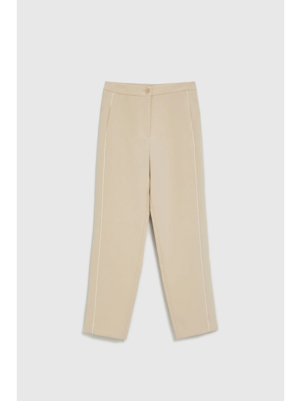 Moodo Гладки панталони бежови Moodo