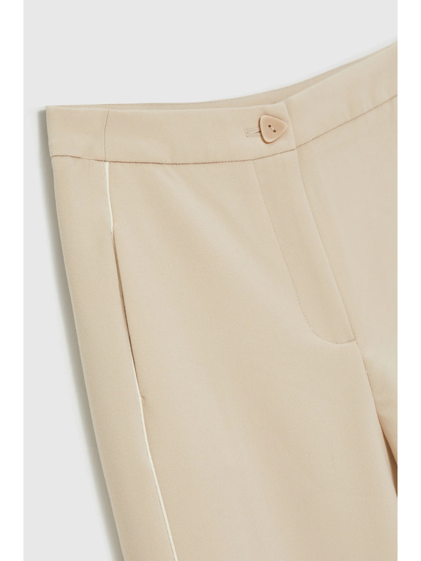 Moodo Гладки панталони бежови Moodo