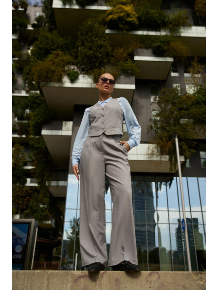 Moodo Сиви панталони с текстура Moodo