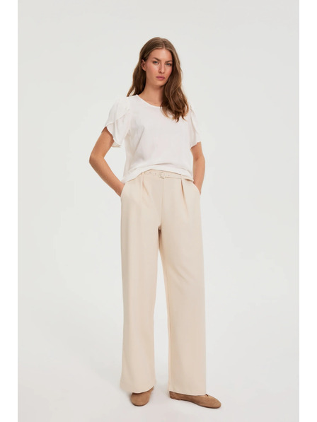 Moodo Бежови панталони с колан Moodo