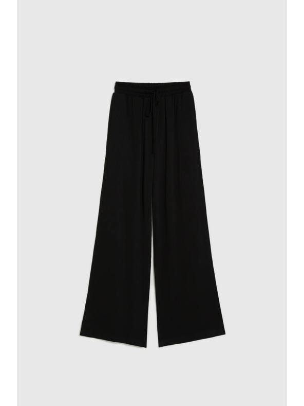 Moodo Черни вискозови панталони Moodo