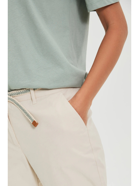 Moodo Бежови памучни панталони Moodo