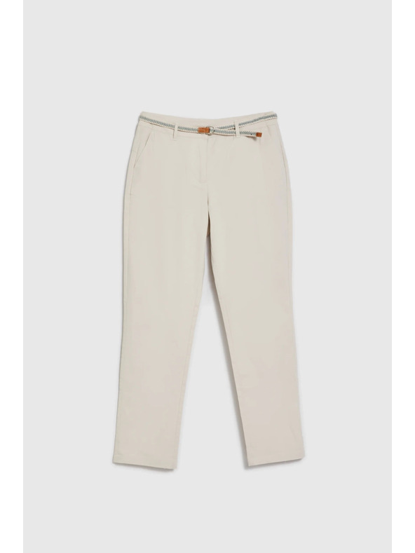 Moodo Бежови памучни панталони Moodo
