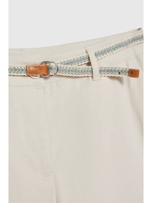 Moodo Бежови памучни панталони Moodo