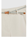 Moodo Бежови памучни панталони Moodo